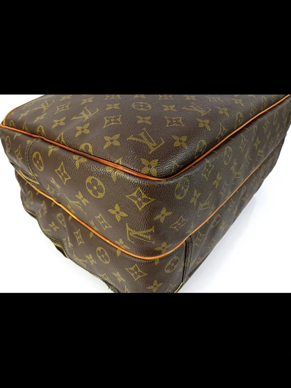 Louis Vuitton Brown Monogram Leather Trim Briefcase